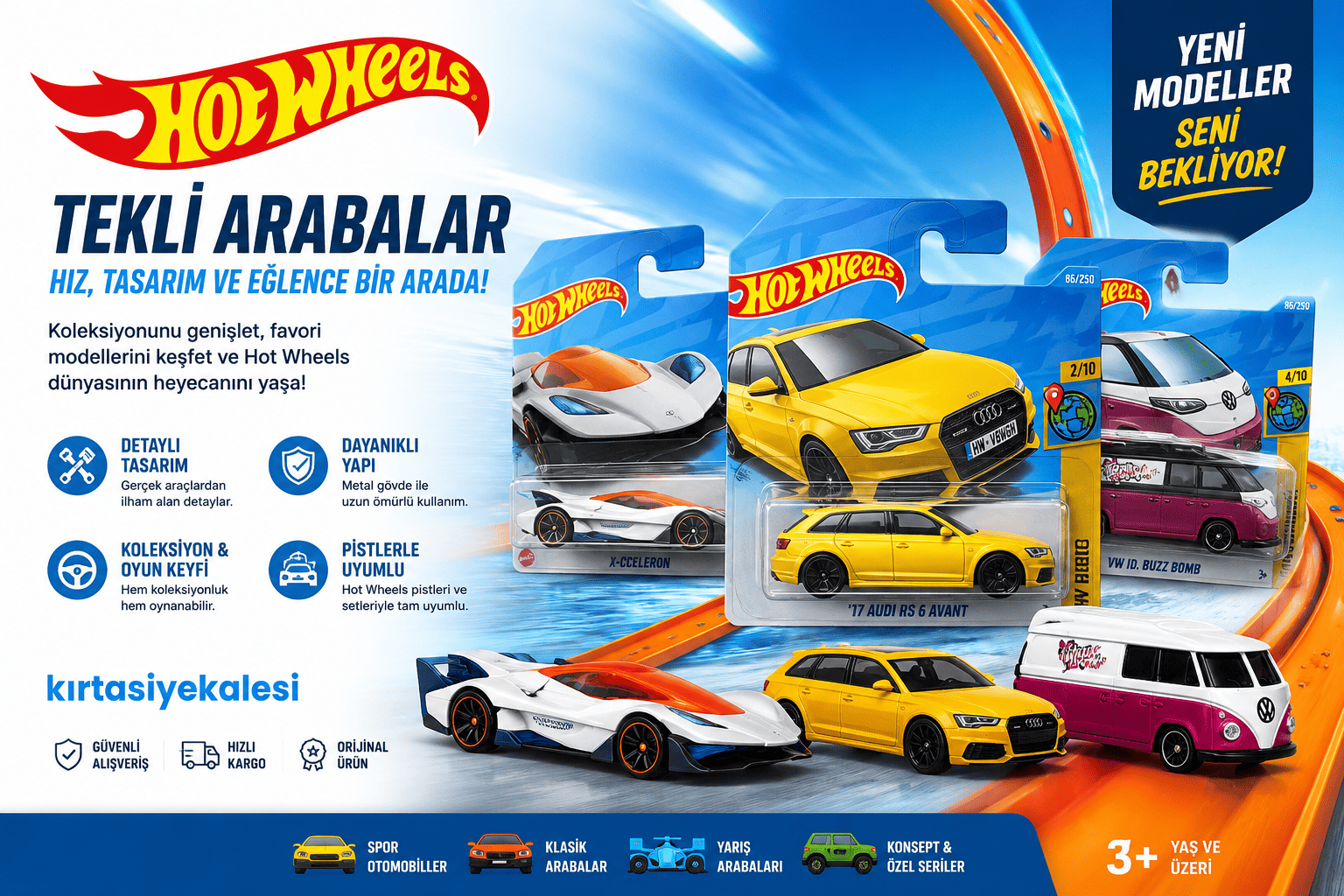 Hot Wheels Tekli Araba Ürün Özellikleri