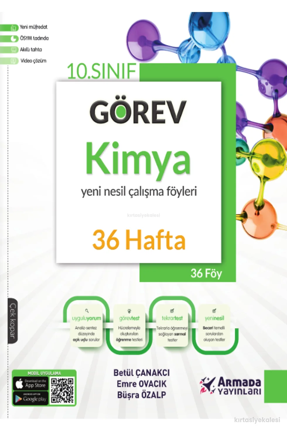 Armada 10. Sınıf Kimya Görev Yeni Nesil Çalışma Föyleri 36 Hafta