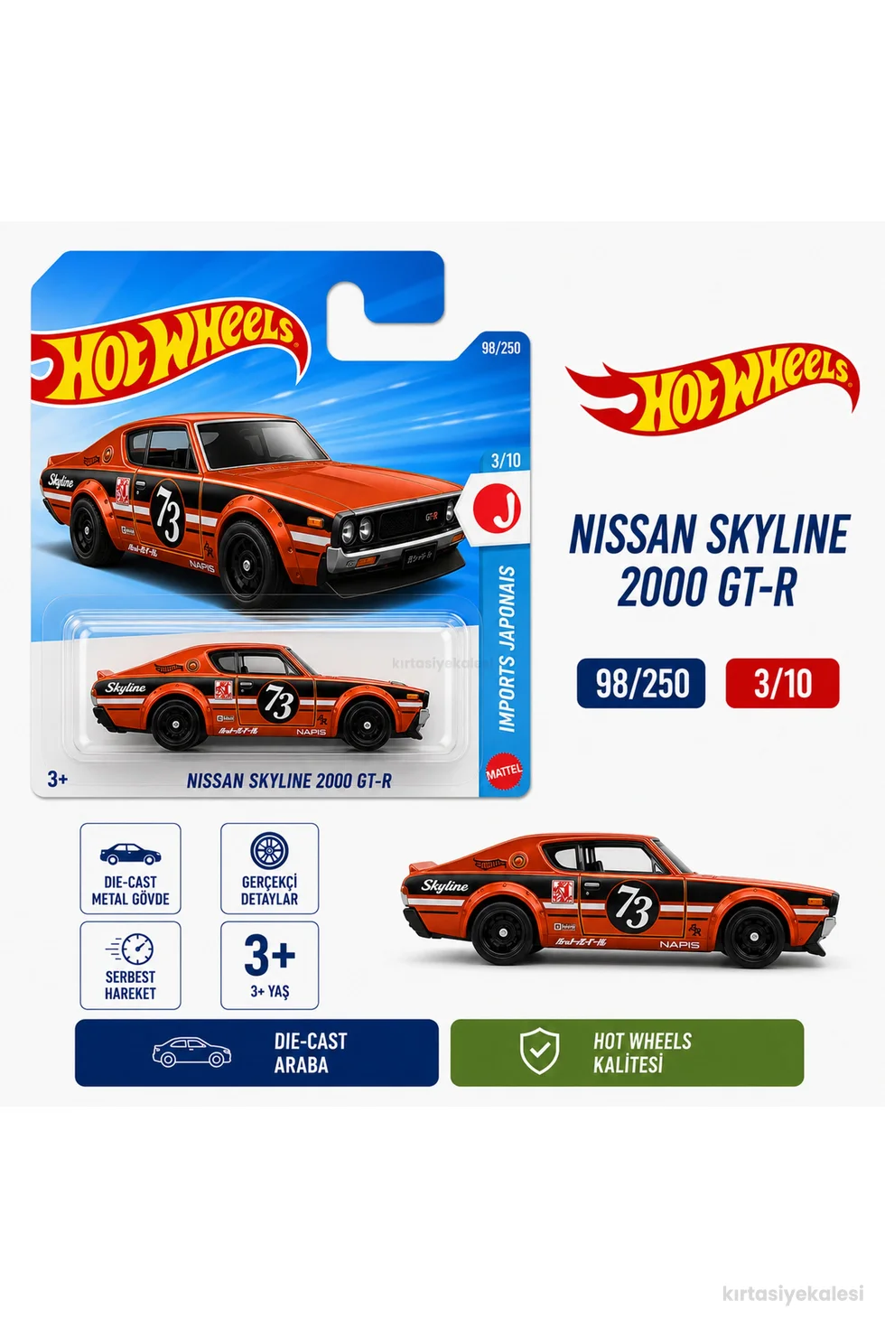 Hot Wheels Tekli Arabalar - Hot Wheels Tekli Arabalar Nissan Skyline 2000 GT-R