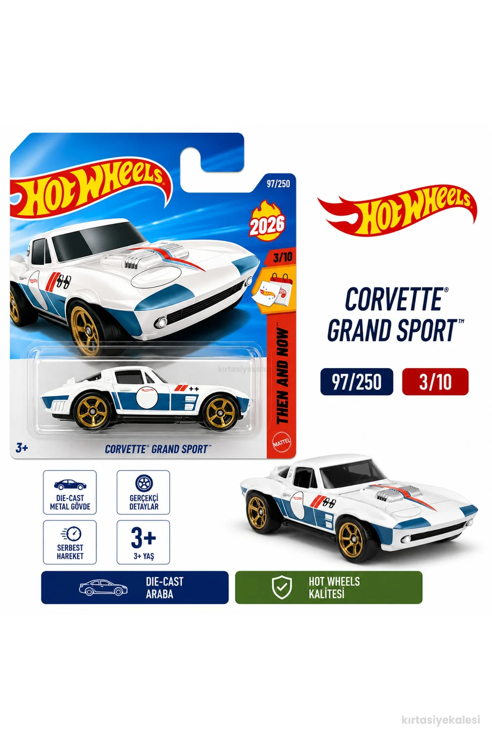 Hot Wheels Tekli Arabalar - Hot Wheels Tekli Arabalar Corvette Grand Sport