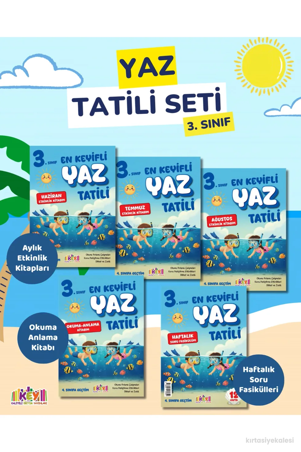 Key Kaliteli Eğitim Yayınları 3. Sınıf En Keyifli Yaz Tatili Seti (2026 Basım)