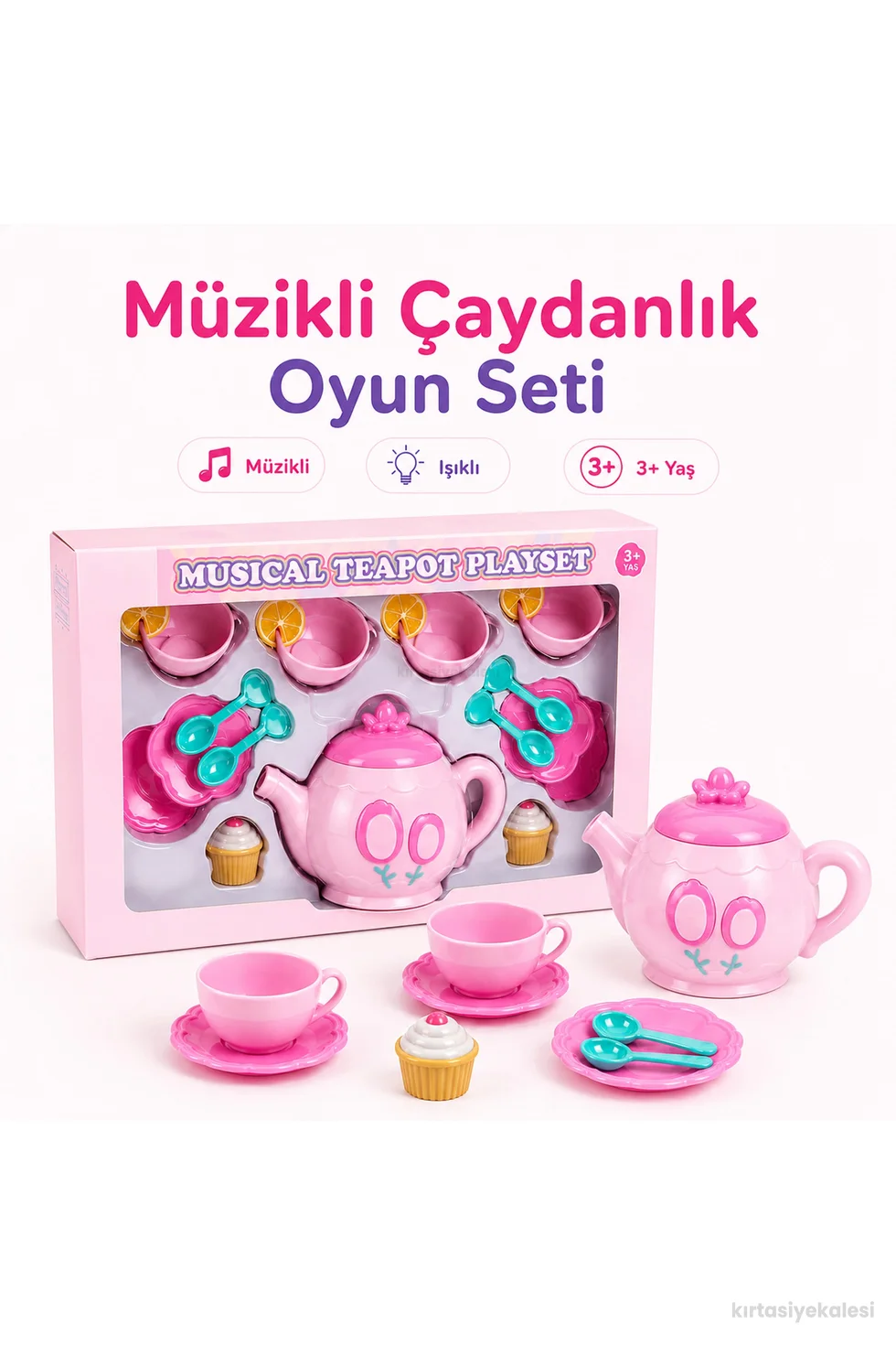 Limon Oyuncak Pilli Kutulu Buharlı Çay Seti 9798-S1