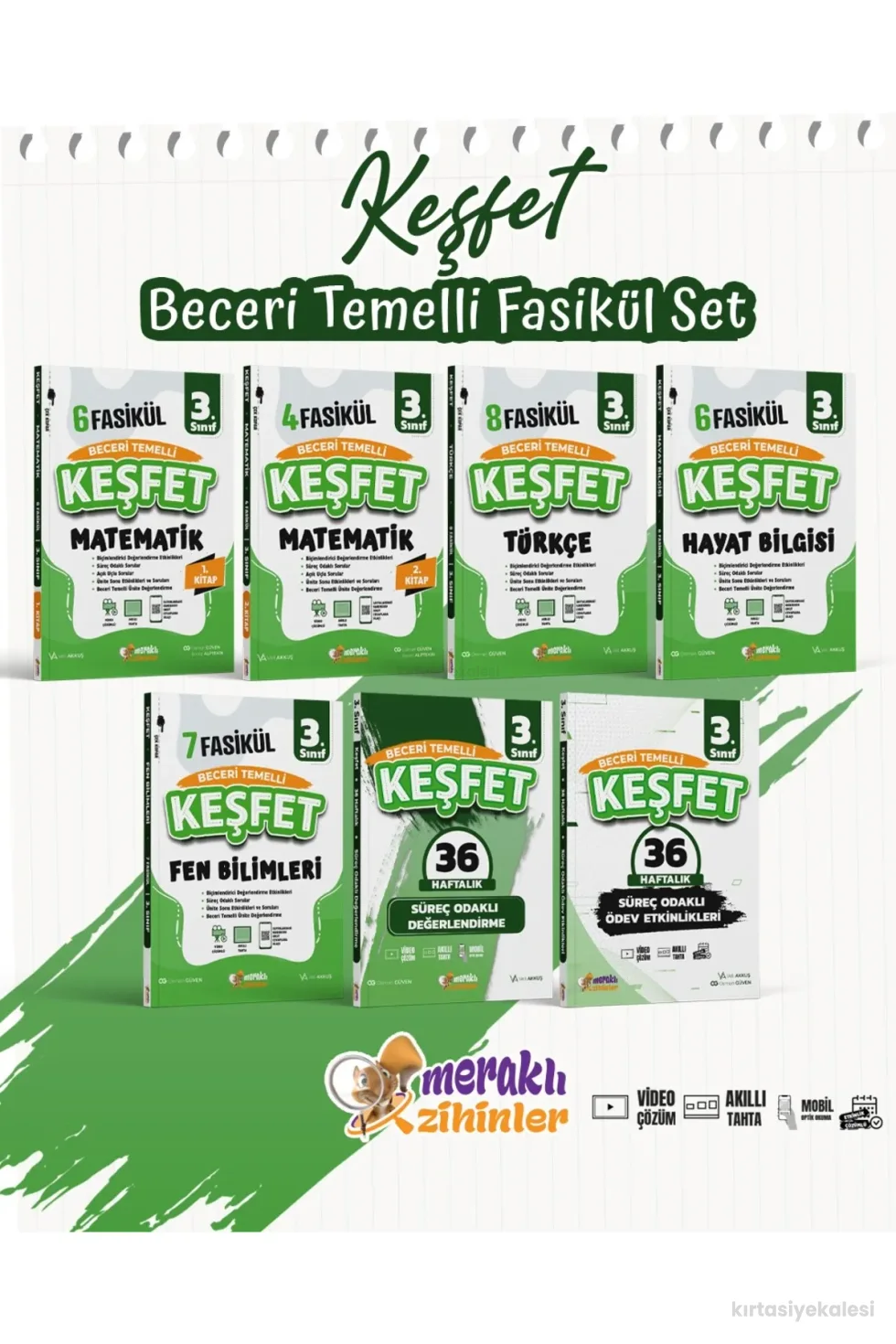 Meraklı Zihinler 3. Sınıf Keşfet Beceri Temelli Fasikül Eğitim Seti