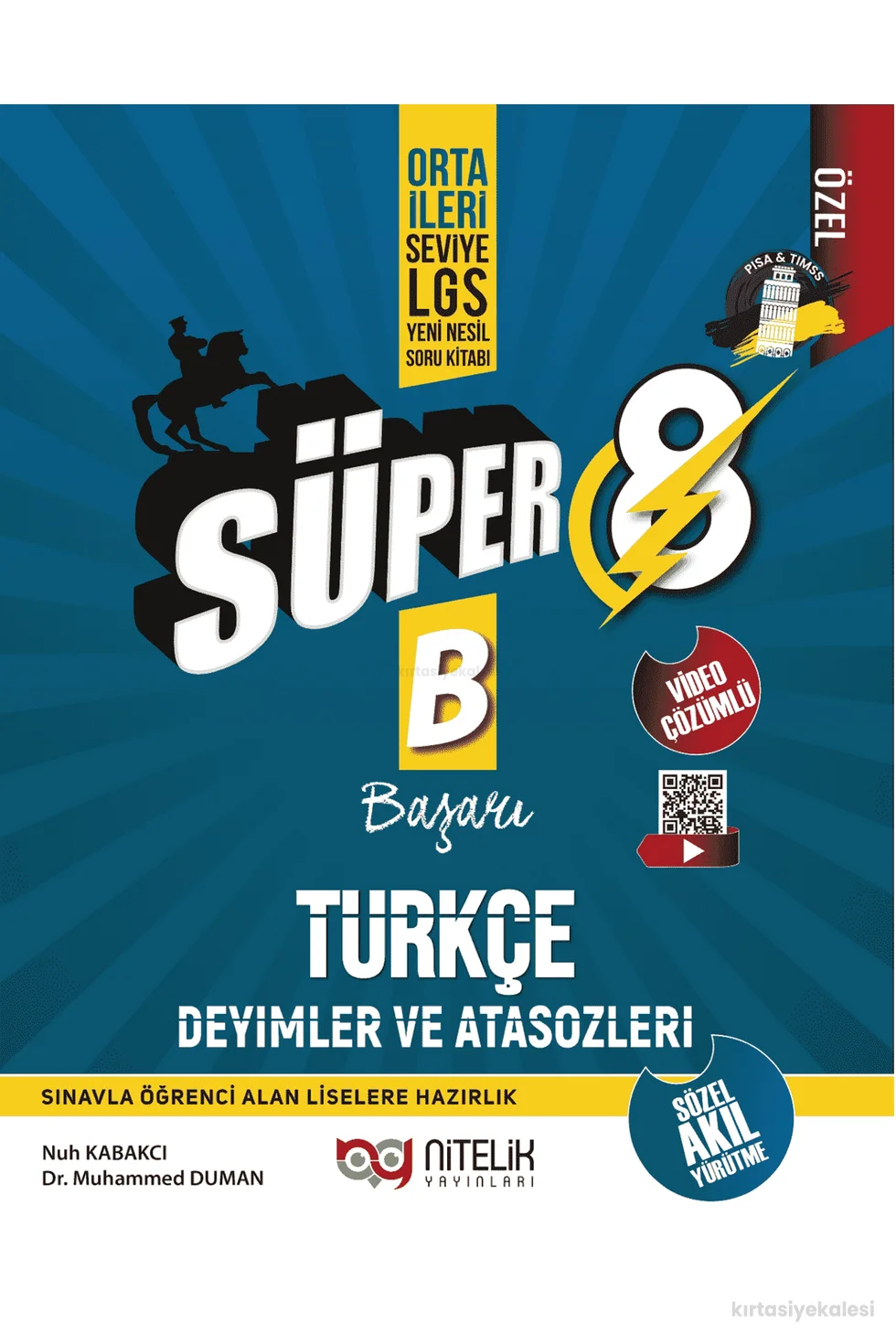 Nitelik Yayınları Süper 8. Sınıf Türkçe Deyimler ve Atasözleri B Başarı Yeni Nesil Soru Kitabı