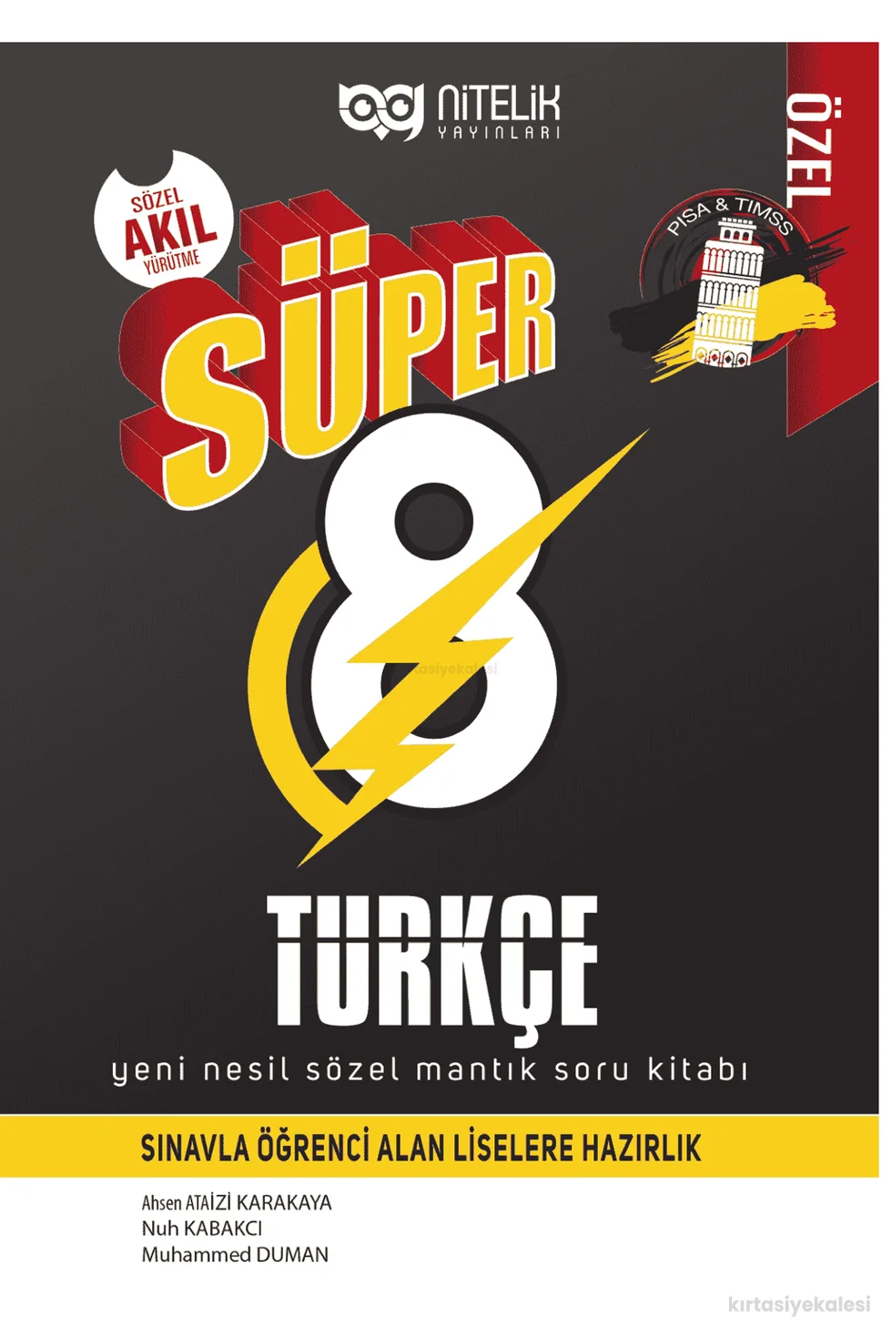 Nitelik Yayınları Süper 8. Sınıf Türkçe Sözel Mantık Görsel Okuma ve Grafik Yorumlama Soru Kitabı