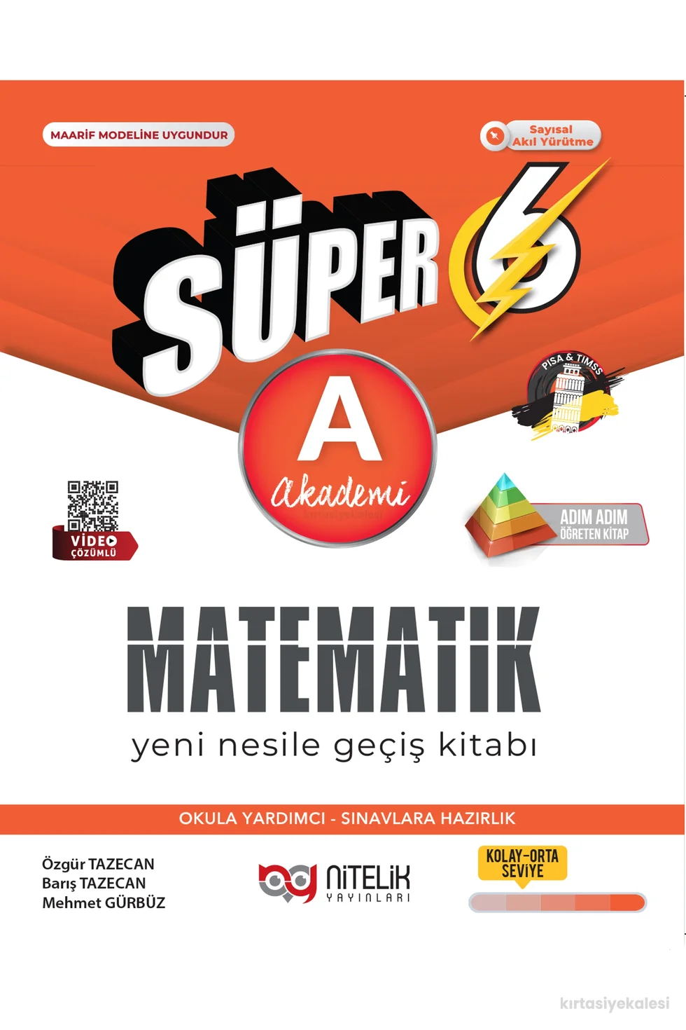 Nitelik Yayınları 6. Sınıf Süper Matematik A (Akademi) Yeni Nesile Geçiş Soru Kitabı