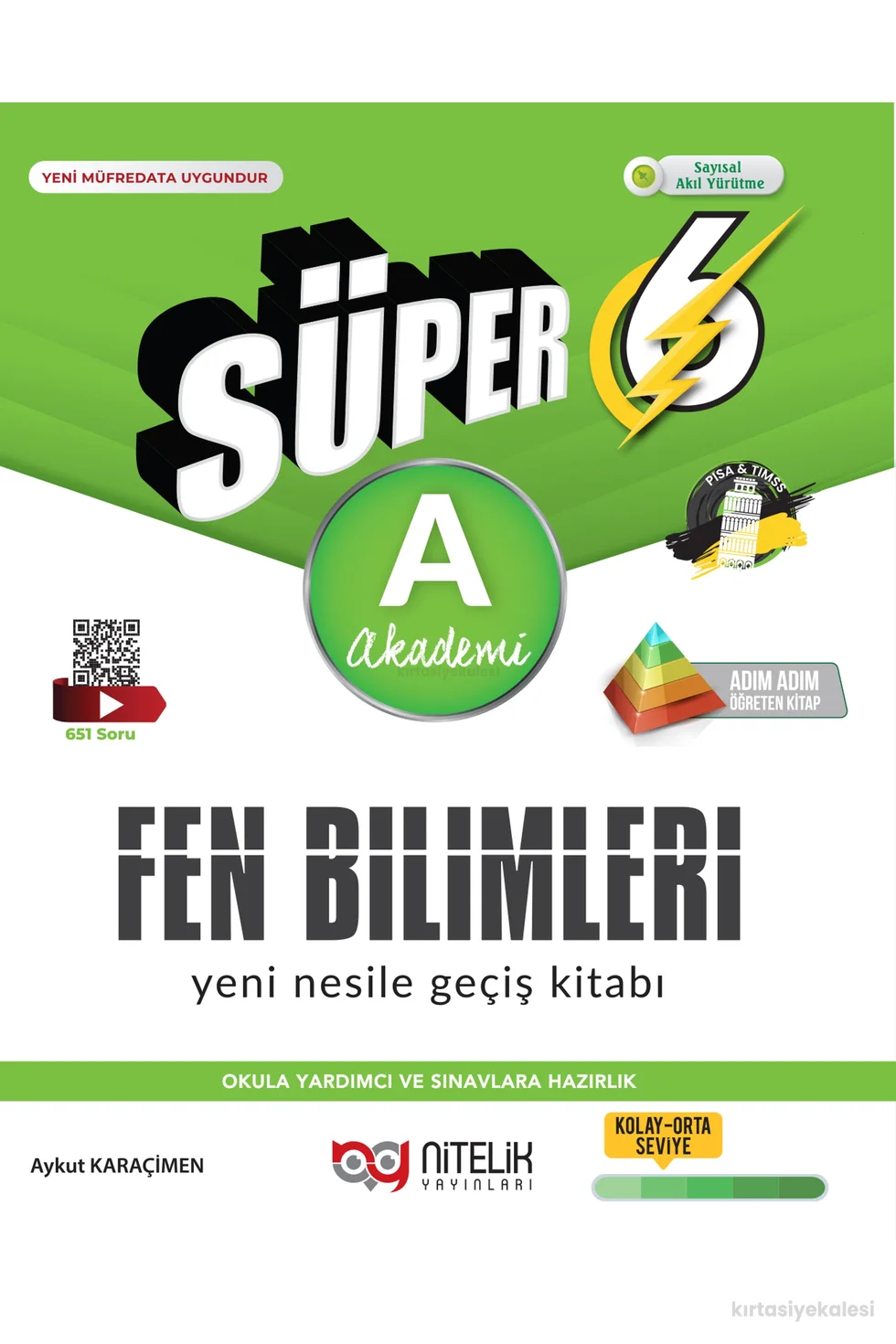 Nitelik Yayınları 6. Sınıf Süper Fen Bilimleri A (Akademi) Yeni Nesile Geçiş Soru Kitabı