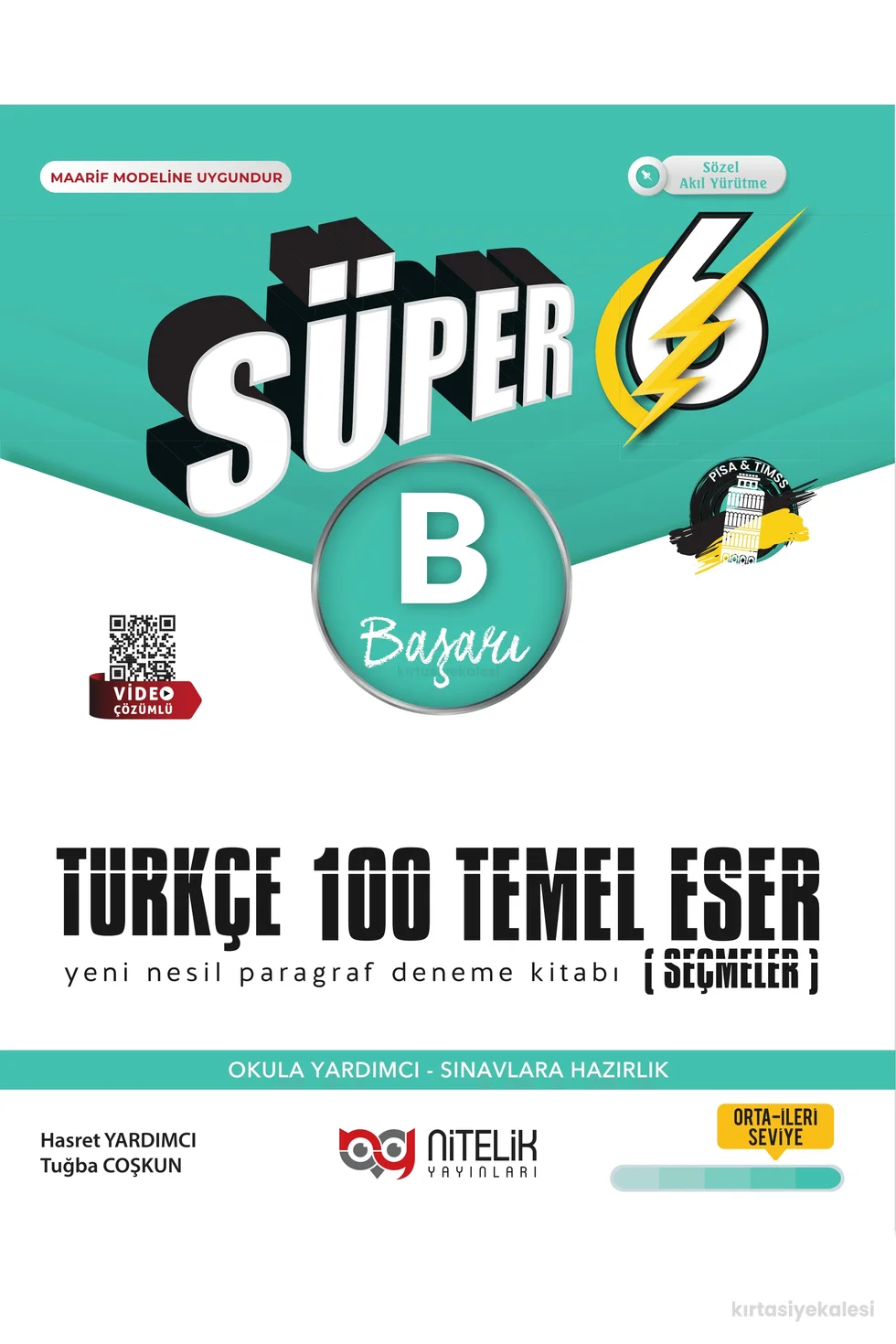 Nitelik Yayınları 6. Sınıf Yeni Nesil Süper Türkçe 100 Temel Eser (B)