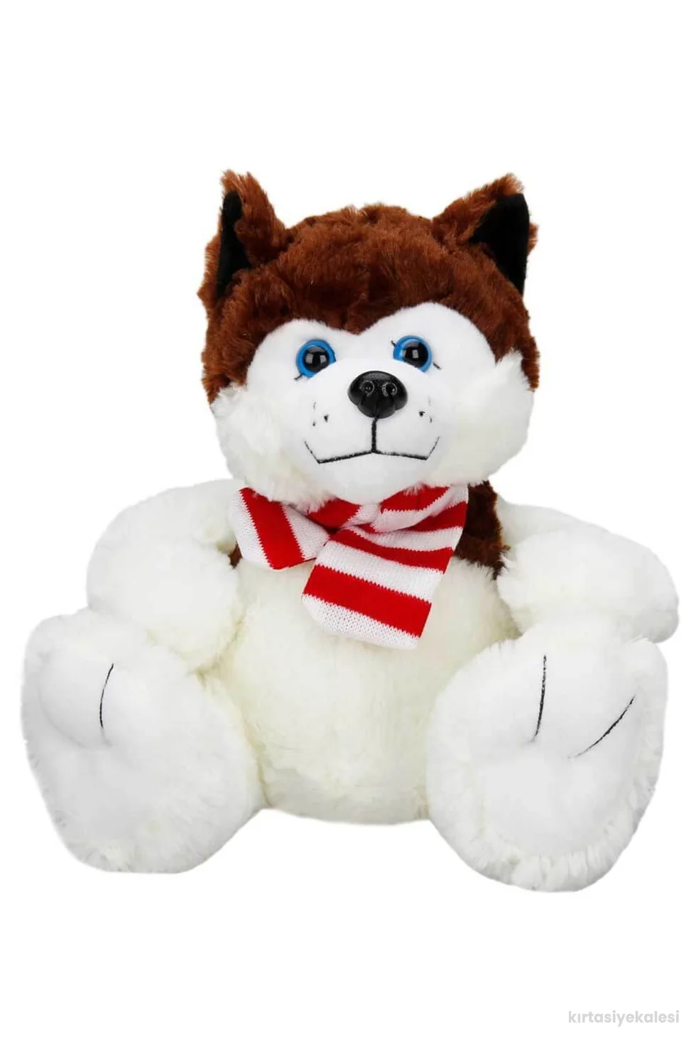 Oturan Husky Atkılı Peluş Köpek 30 cm