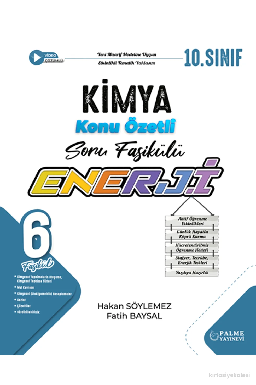 Palme Yayınevi 10. Sınıf Enerji Kimya Konu Özetli Soru Fasikülleri (6 Fasikül)
