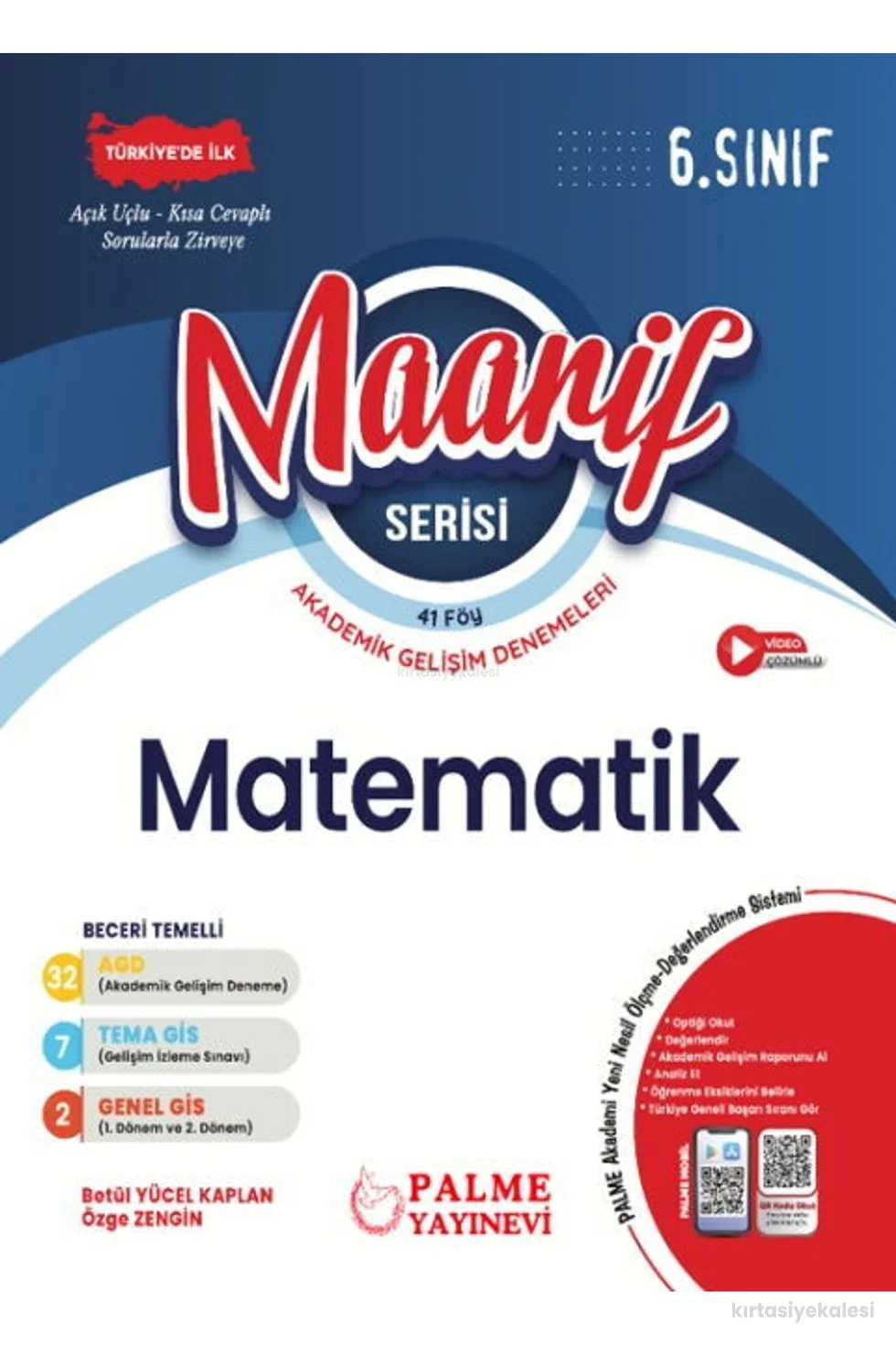 Palme Yayınevi 6. Sınıf Maarif Serisi Matematik Haftalık Deneme (41 Föy)