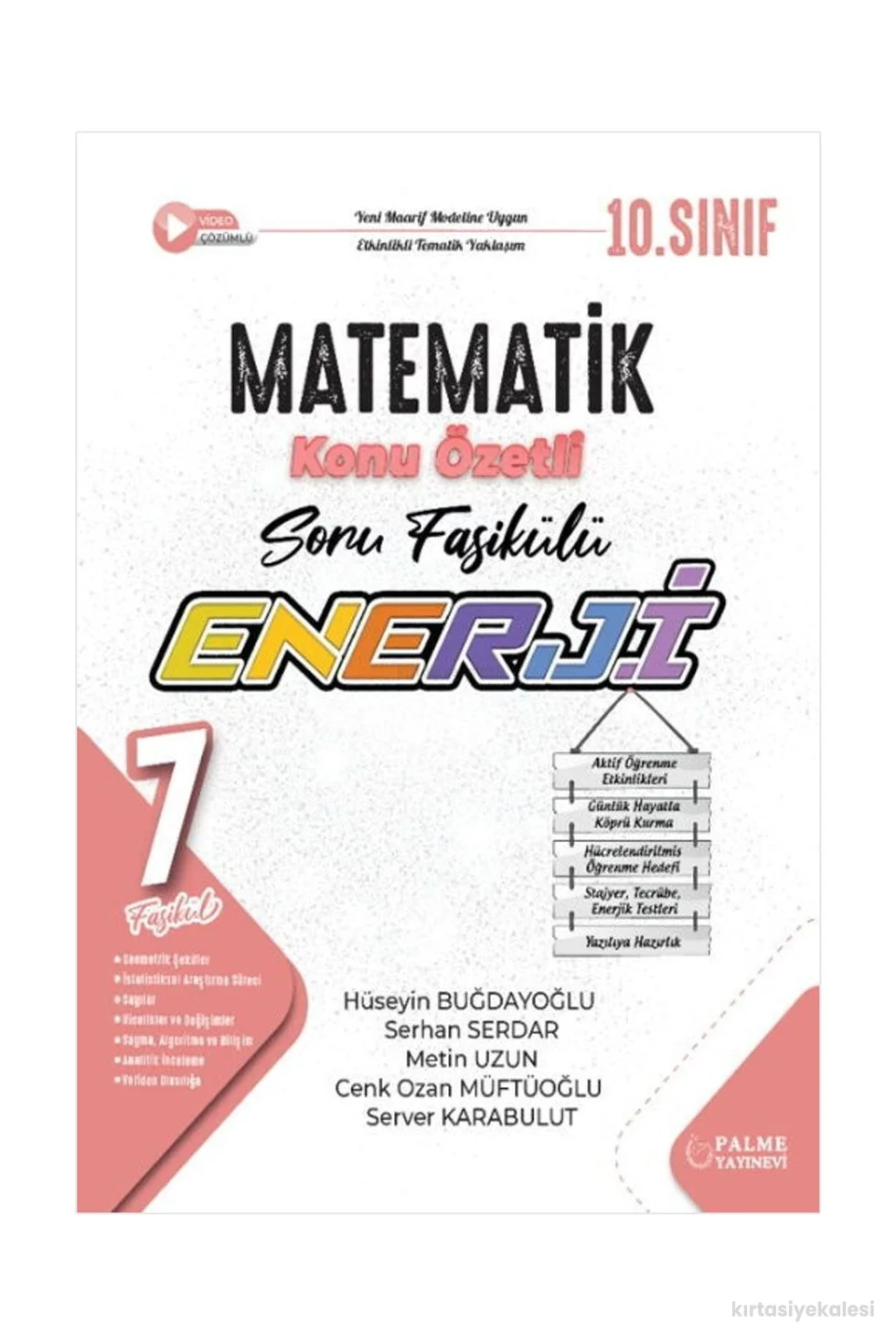 Palme Yayınevi 10. Sınıf Enerji Matematik Konu Özetli Soru Fasikülleri (7 Fasikül)
