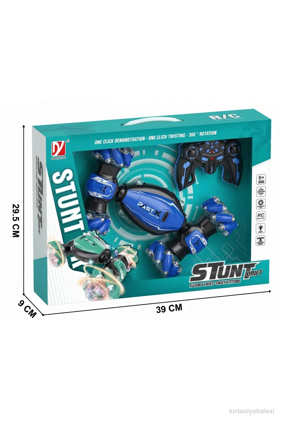 Pasifik Oyuncak Kumandalı Stunt Drift Araba A8863-146 R/C 2.4 GHZ Işıklı 1 Adet