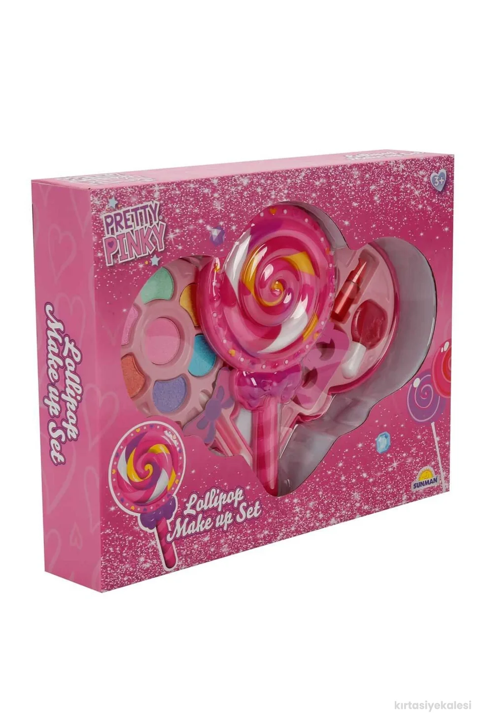Pretty Pinky Lolipop Şekilli 2 Katlı Makyaj Güzellik Seti