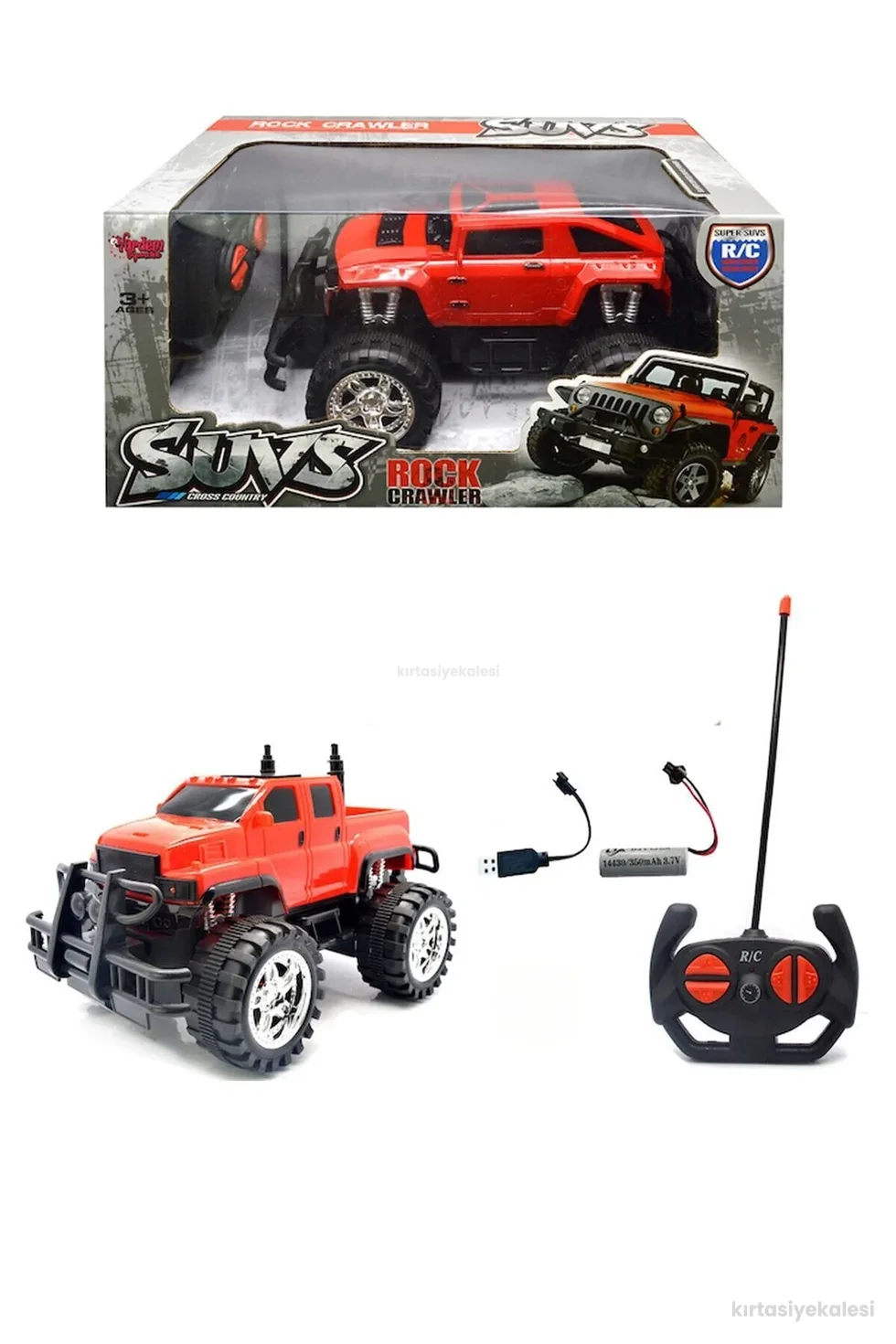 Vardem Oyuncak Kutulu Uzaktan Kumandalı Full Fonksiyon Şarjlı Rock Crawler Arazi Aracı Kırmızı 789-804A 1:18