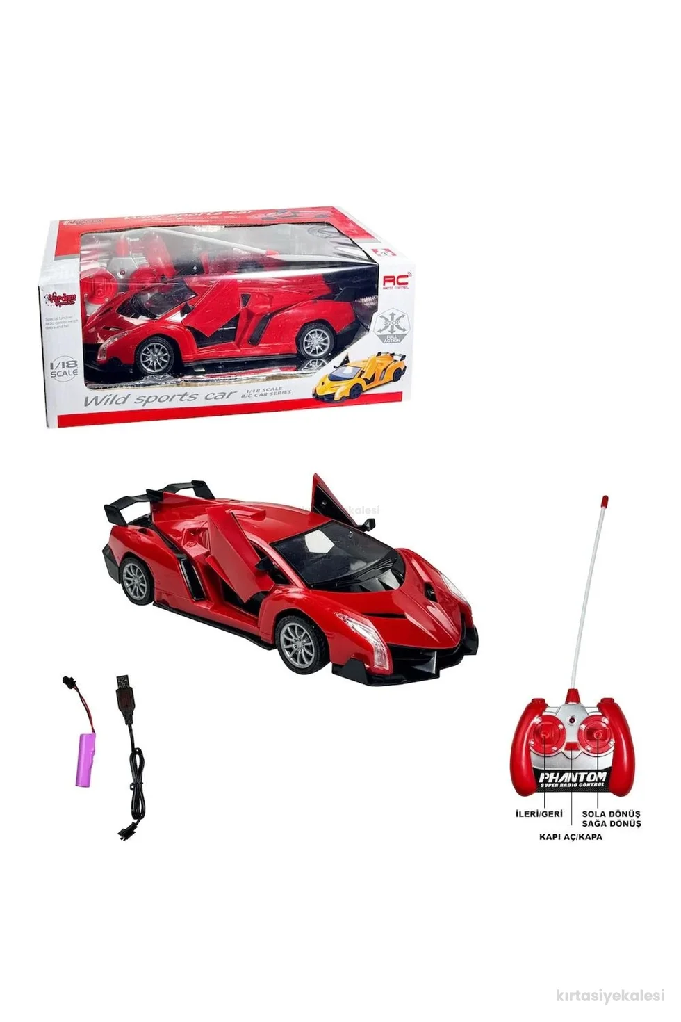 Vardem Oyuncak Uzaktan Kumandalı Full Fonksiyon Şarjlı 1:18 Wild Sport Kapıları Açılan Araba RG-1383-9A