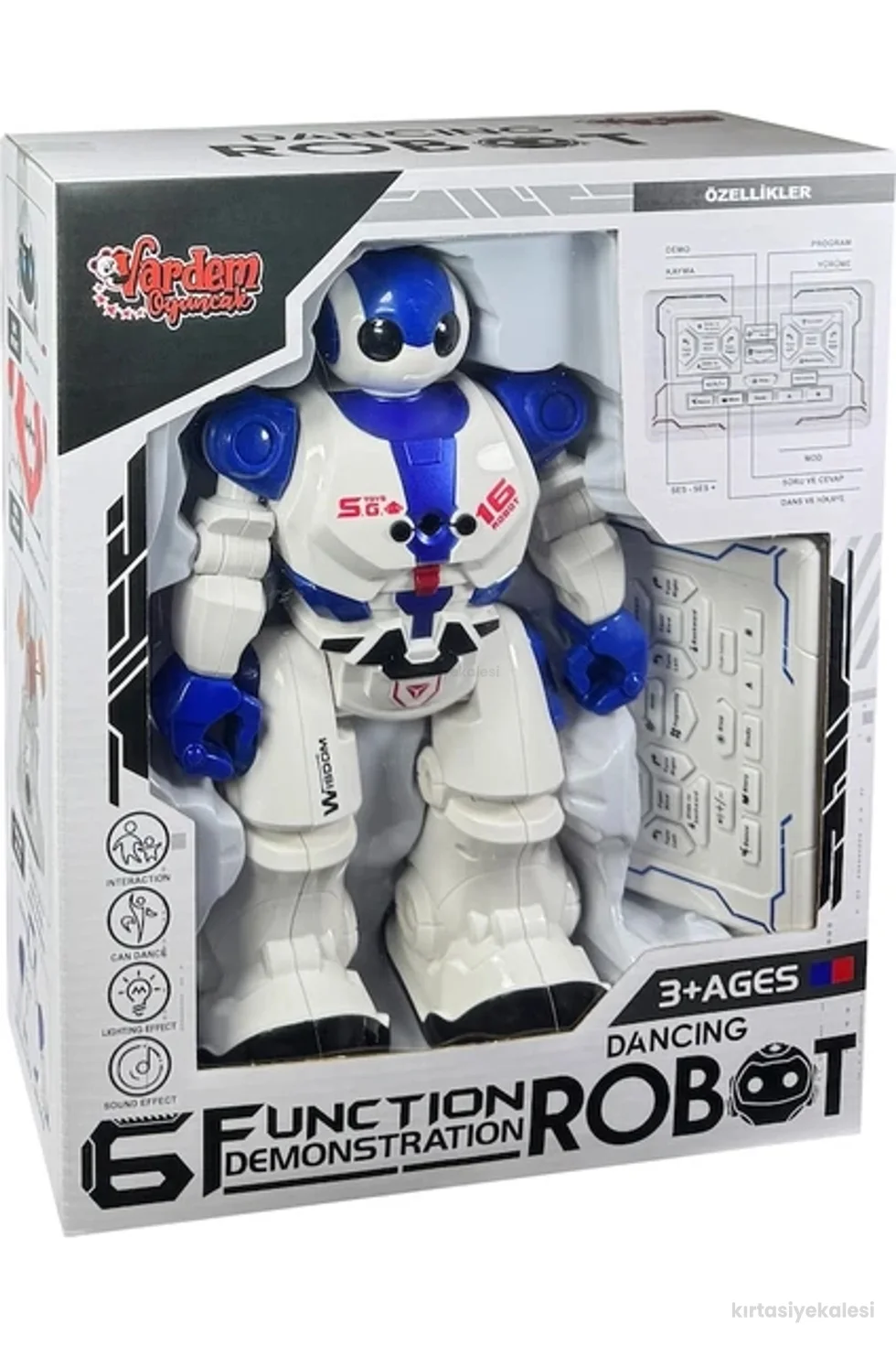 Vardem Oyuncak Uzaktan Kumandalı Full Fonksiyon Şarjlı, Işıklı ve Sesli Dansçı İnteraktif Robot