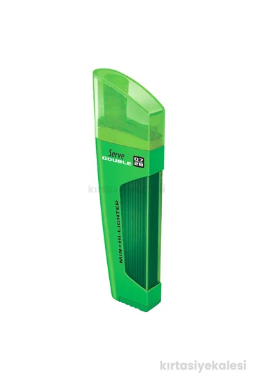 Serve Double Fosforlu Kalem + Kalem Ucu 2B 0.7 mm Yeşil