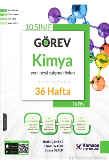 Armada 10. Sınıf Kimya Görev Yeni Nesil Çalışma Föyleri 36 Hafta
