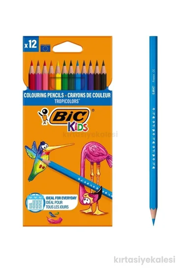 Bic Kids Tropicolors Tam Boy Kuru Boya Kalemi 12 Renk 83256611