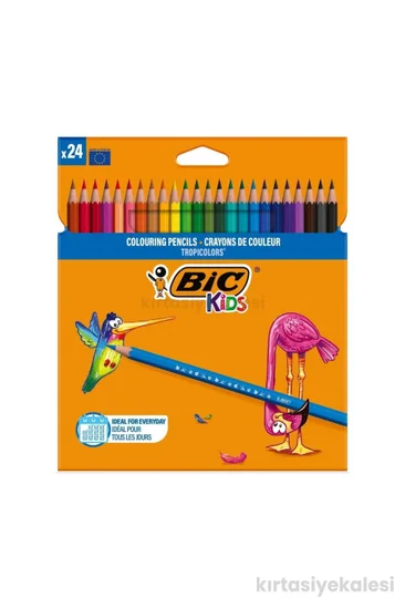 Bic Kids Tropicolors Tam Boy Kuru Boya Kalemi 24 Renk