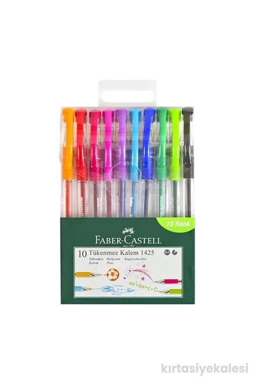 Faber Castell 1425 Tükenmez Kalem Seti 10 Renk 57000