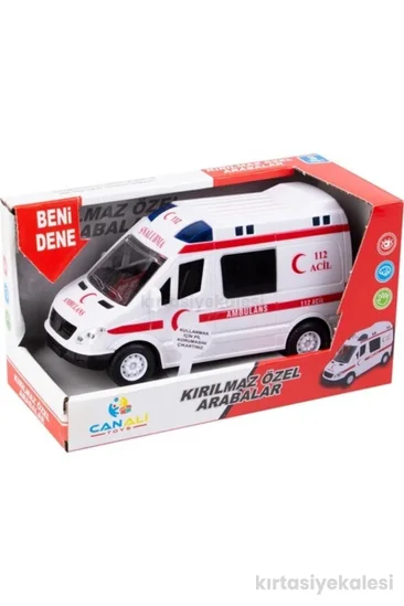 Can Ali Toys Eğitici Sesli Işıklı Sesli Pilli Oyuncak Ambulans CNL-9999