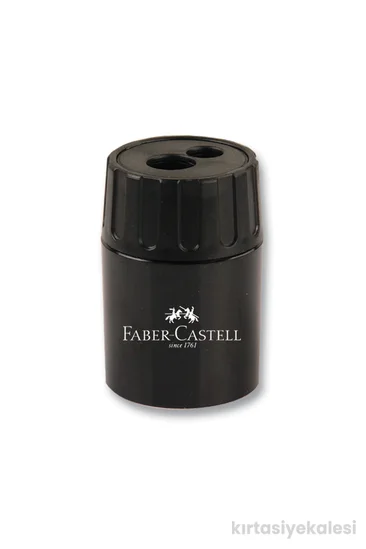 Faber-Castell Geniş Hazneli Çiftli Kalemtıraş Siyah