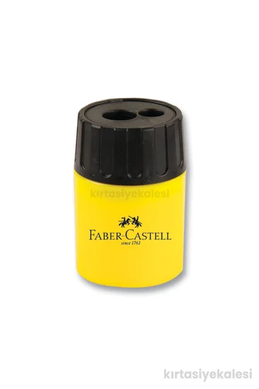 Faber-Castell Geniş Hazneli Çiftli Kalemtıraş Sarı