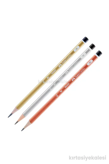 Faber-Castell Metalik Mercanlı Üçgen Kurşun Kalem 2B