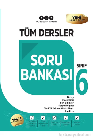 Key Kaliteli Eğitim Yayınları 6. Sınıf Tüm Dersler Soru Bankası