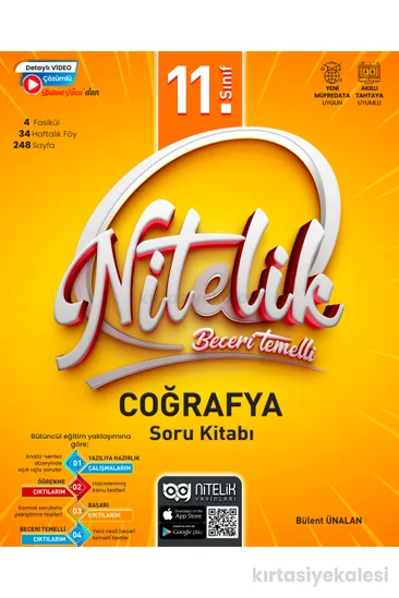 Nitelik Yayınları 11. Sınıf Coğrafya Beceri Temelli Soru Kitabı