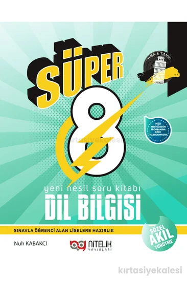 Nitelik Yayınları Süper 8. Sınıf Dil Bilgisi B Başarı Yeni Nesil Soru Kitabı