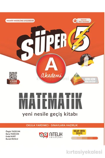 Nitelik Yayınları 5. Sınıf Süper Matematik A Akademi Yeni Nesile Geçiş Kitabı
