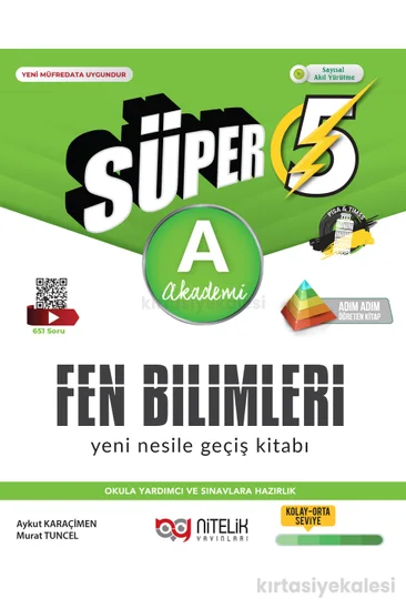 Nitelik Yayınları 5. Sınıf Süper Fen Bilimleri (A) Soru Kitabı
