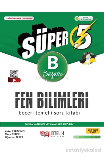 Nitelik Yayınları 5. Sınıf Süper Fen Bilimleri (B) Soru Kitabı