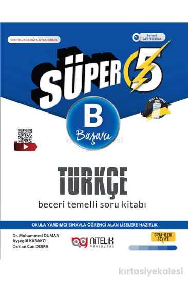 Nitelik Yayınları 5. Sınıf Süper Türkçe B Soru Kitabı