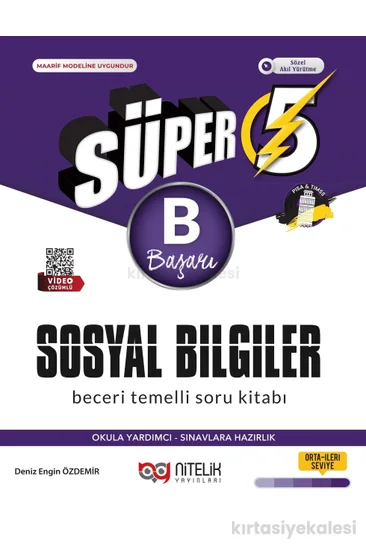 Nitelik Yayınları 5. Sınıf Süper Sosyal Bilgiler (B) Soru Kitabı
