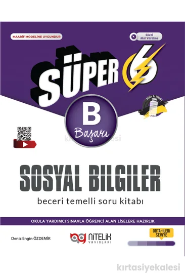 Nitelik Yayınları 6. Sınıf Süper Sosyal Bilgiler (B) Soru Kitabı