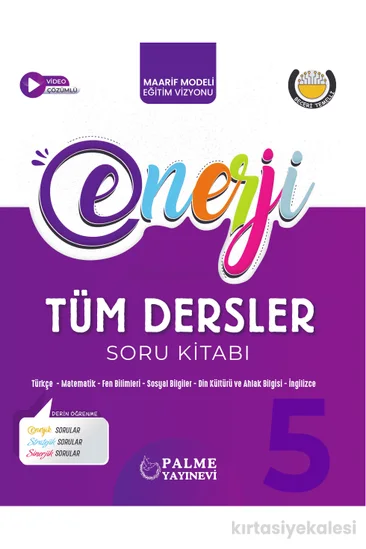 Palme Yayınevi 5. Sınıf Enerji Tüm Dersler Soru Kitabı