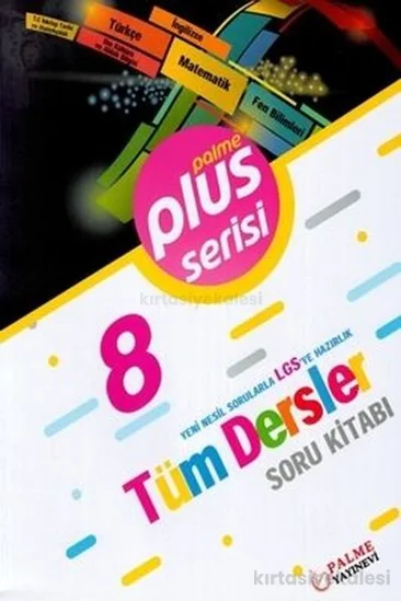 Palme Yayınevi 8. Sınıf Plus Serisi Tüm Dersler Soru Kitabı