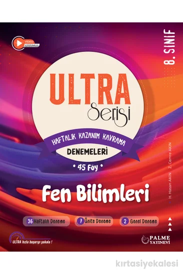 Palme Yayınevi 8. Sınıf Ultra Serisi Fen Bilimleri Denemeleri 45 Föy
