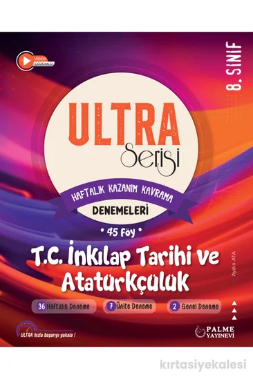Palme Yayınevi 8. Sınıf Ultra Serisi T.C. İnkılap Tarihi ve Atatürkçülük Denemeleri Haftalık Kazanım Kavrama 45 Föy