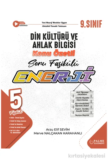 Palme Yayınevi 9. Sınıf Enerji Din Kültürü ve Ahlak Bilgisi Konu Özetli Soru Fasikülleri (5 Fasikül)