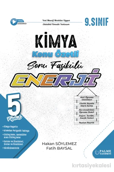Palme Yayınevi 9. Sınıf Enerji Kimya Konu Özetli Soru Fasikülleri (5 Fasikül)