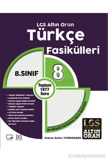 Palme Yayınevi LGS Altın Oran 8. Sınıf Türkçe Fasikülleri (8 Fasikül)