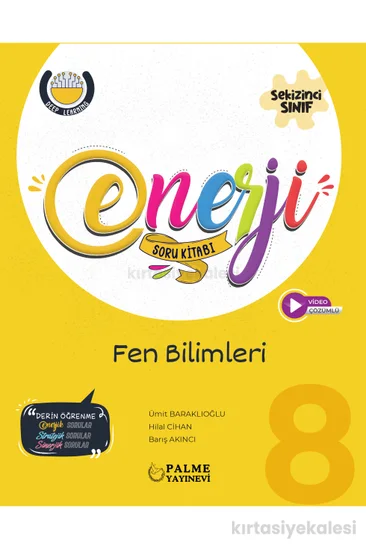 Palme Yayınevi 8. Sınıf Enerji Fen Bilimleri Soru Kitabı