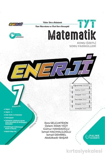 Palme Yayınevi YKS TYT Enerji Matematik Konu Özetli Soru Fasikülleri (7 Fasikül)