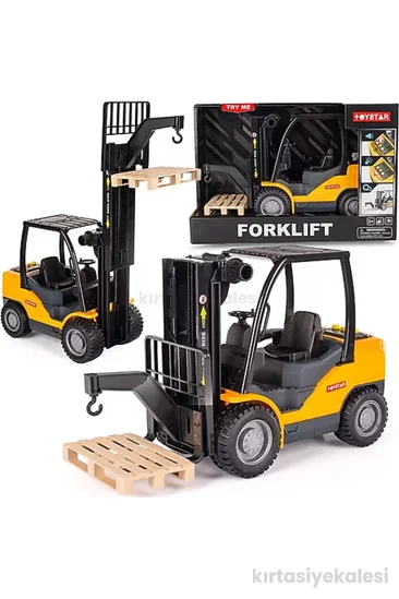 Pilli, Sesli ve Işıklı İş Makinesi Oyuncak Forklift 18x25 cm